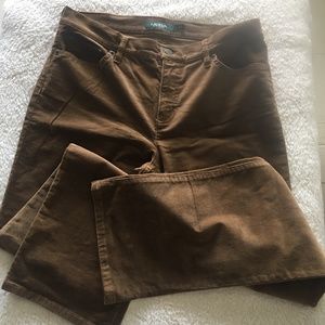 Ralph Lauren Camel Brown Cord Jeans Size 12